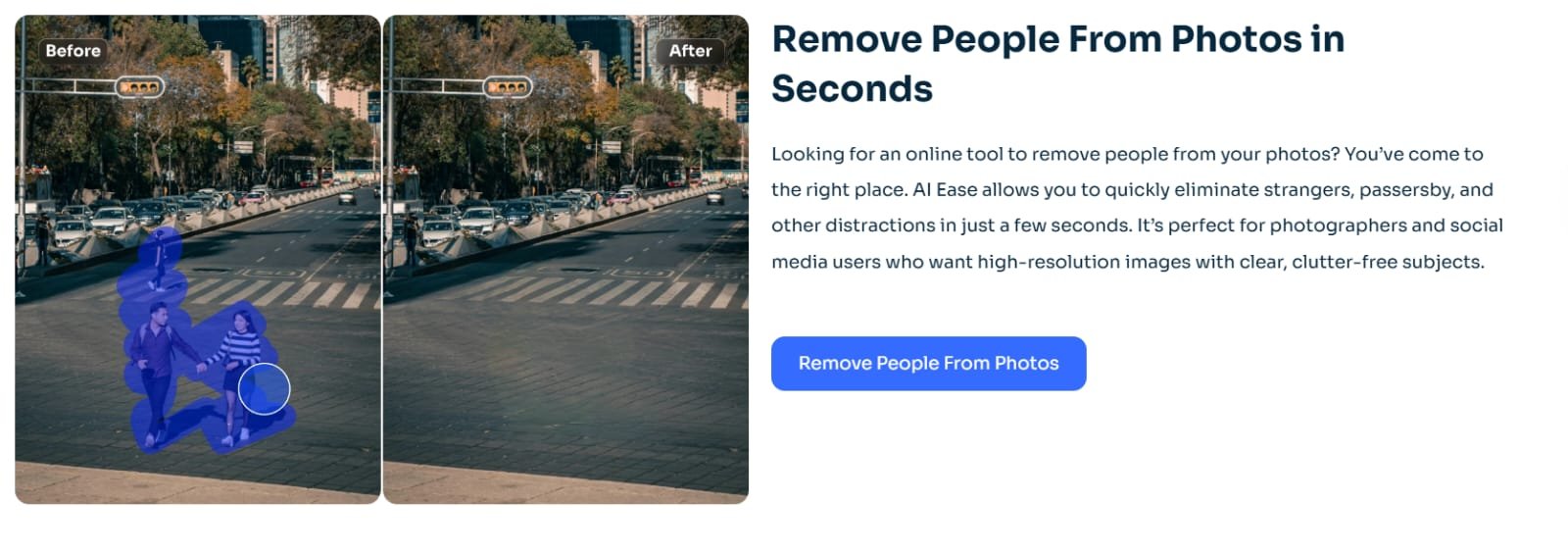 How to Remove Passersby in Photos Easily and Quickly with AI Ease's Free Object Remover