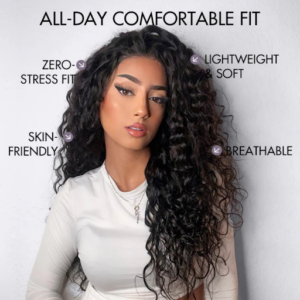 Effortless Water Wave Snug fit Glueless 5x5 Closure Pre-Cut Lace Curly Wig 