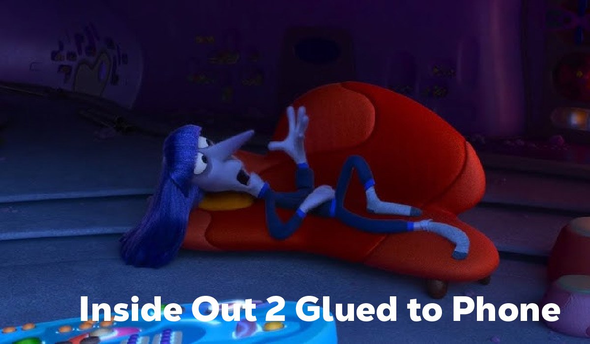 Inside Out 2 Glued to Phone